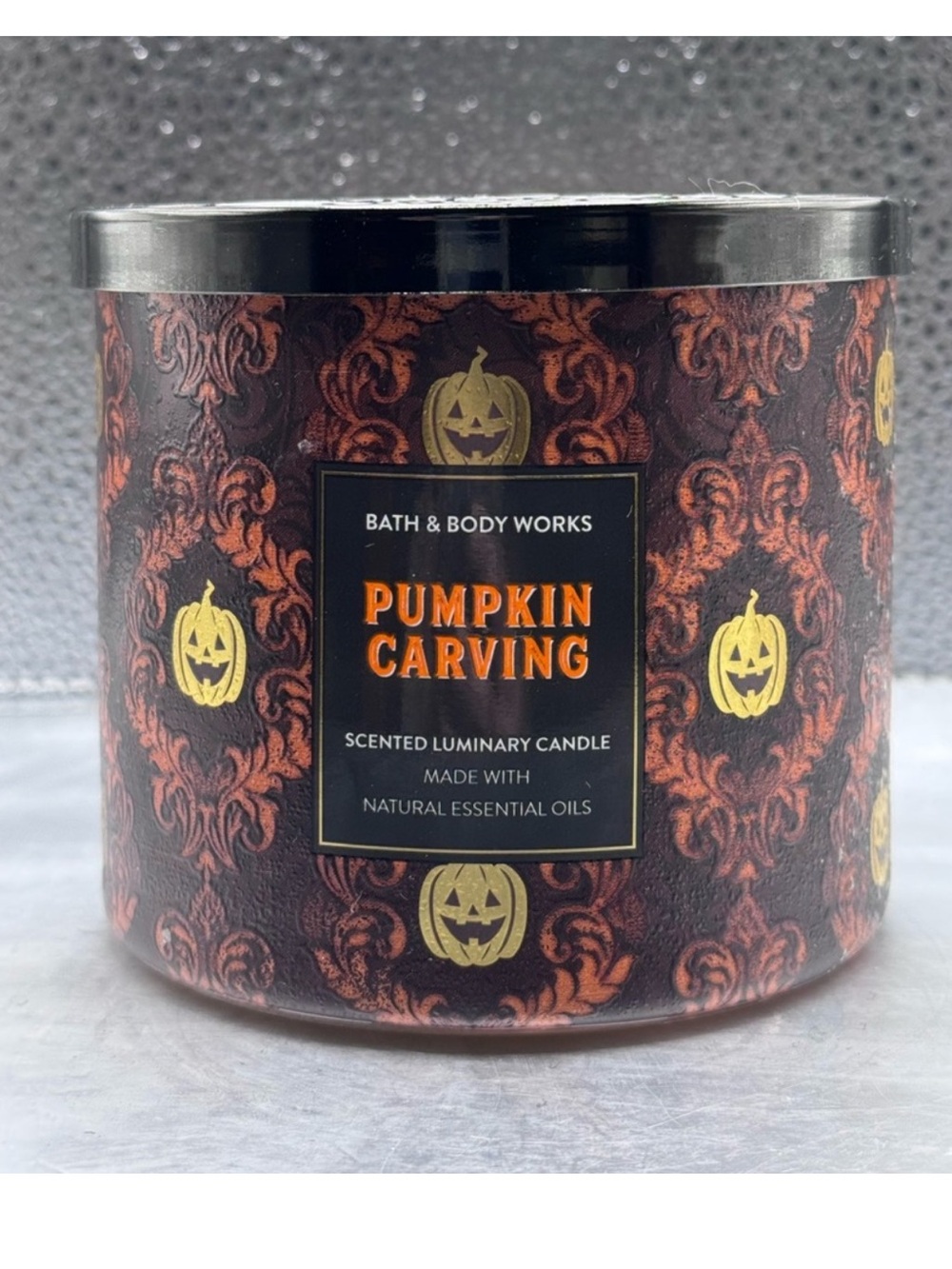 Bath & Body Works Pumpkin Carving Scented Candle - Orange/Gold